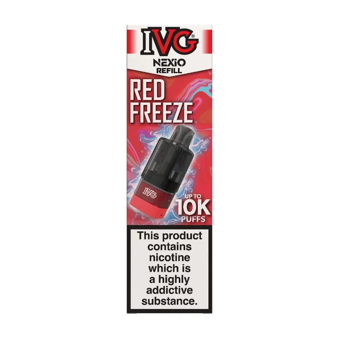 IVG Nexio Prefilled Pods in Red-Freeze flavour, designed for a convenient and easy vaping experience.