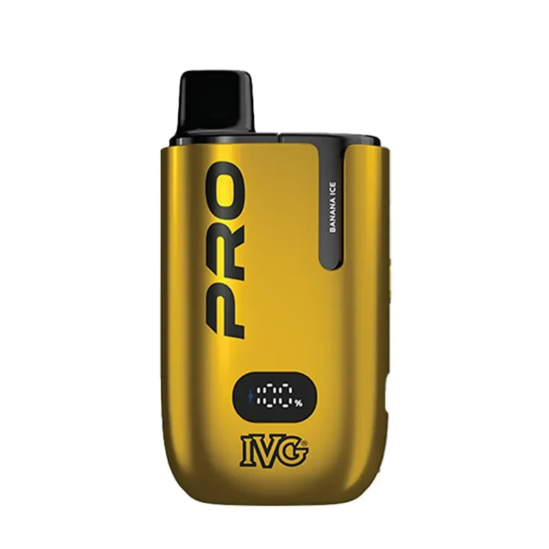 IVG Pro 12 Prefilled Pod Kit in Banana Ice flavor – sleek vape device with up to 12,000 puffs.