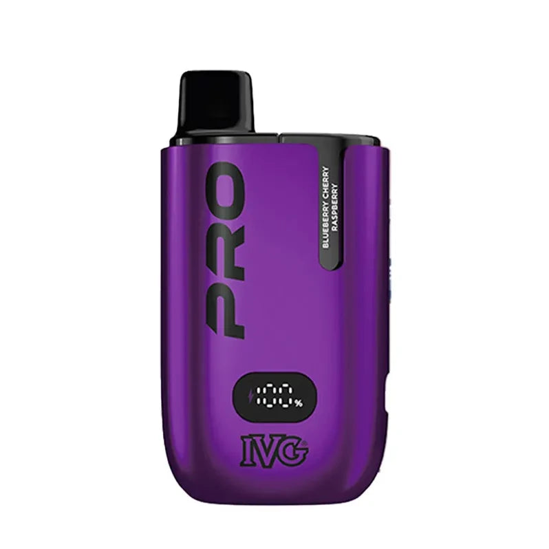 IVG Pro 12 Prefilled Pod Kit in Blueberry Cherry Raspberry flavor – sleek vape device with up to 12,000 puffs.