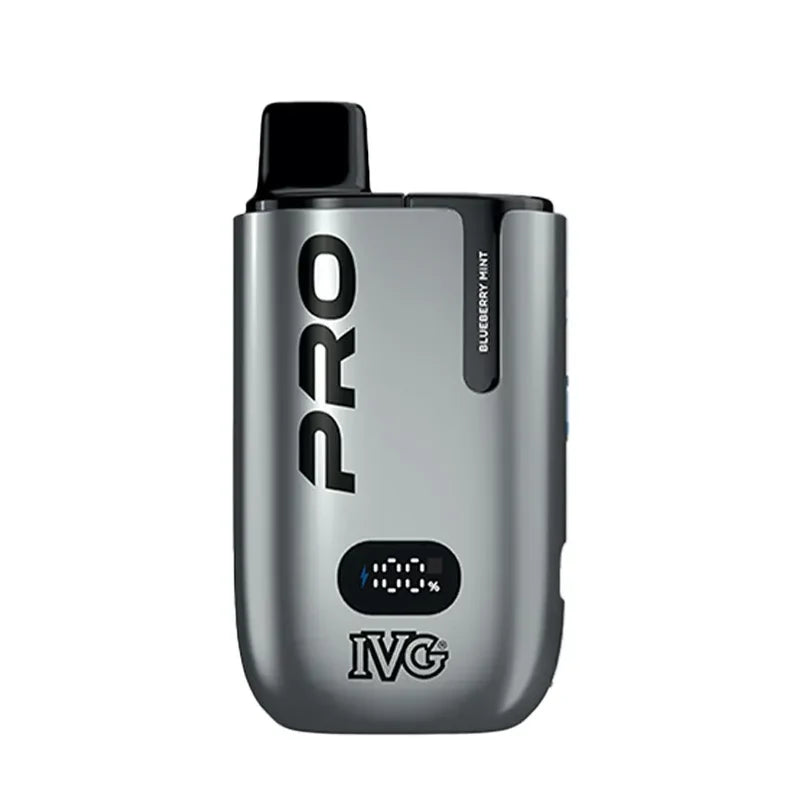 IVG Pro 12 Prefilled Pod Kit in Blueberry Mint flavor – sleek vape device with up to 12,000 puffs.