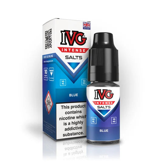 IVG Intense Nic Salt E-Liquid 10ml in Blue – 50/50 VG/PG vape juice available in 10mg or 20mg nicotine strength.