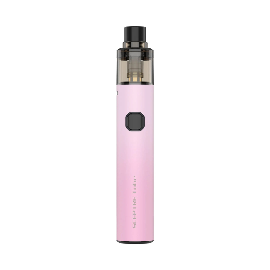 Innokin Sceptre Tube Kit in Pink – sleek vape pen kit with 1300mAh battery and 2ml pod, compatible with Sceptre coils for MTL and RDL vaping.
