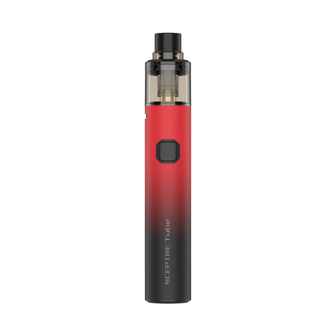 Innokin Sceptre Tube Kit in Red – sleek vape pen kit with 1300mAh battery and 2ml pod, compatible with Sceptre coils for MTL and RDL vaping.