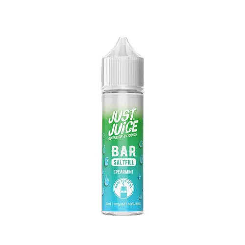 Just Juice Bar Saltfill Shortfill 40ml E-Liquid Spearmint – bold, fruity flavors with smooth nicotine salt base for a premium vape experience