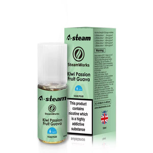 Kiwi Passion Fruit Guava A-Steam 10ml Premium Vape Juice - Pack of 10 Bottles