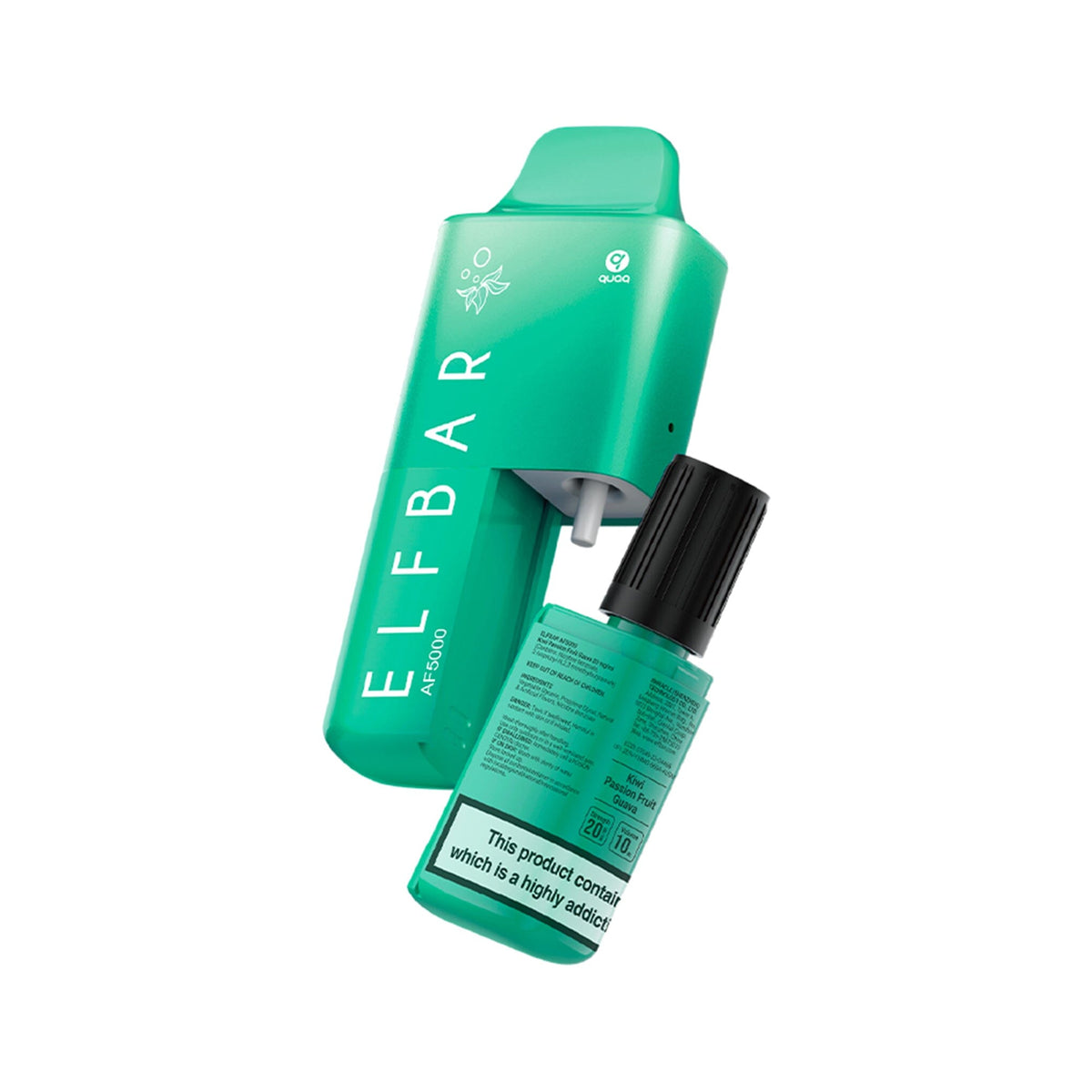 Elf Bar AF5000 Prefilled Pod in Kiwi Passionfruit Guava – compact and efficient pod vape delivering up to 5000 puffs.