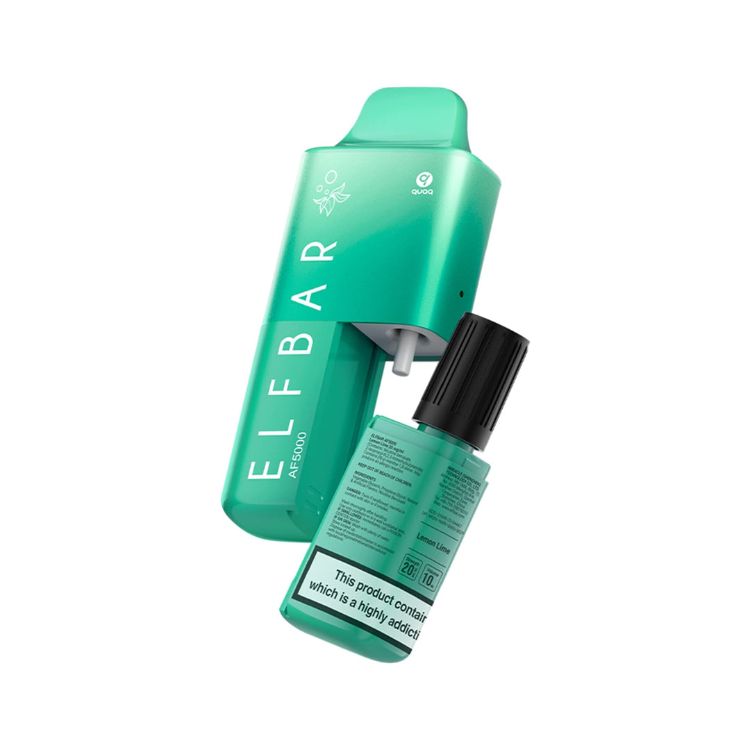 Elf Bar AF5000 Prefilled Pod in Lemon Lime – compact and efficient pod vape delivering up to 5000 puffs.