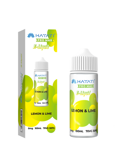 Lemon Lime Hayati Pro Max E-Liquid 100ml – no nicotine vape juice with rich flavor and smooth 70/30 VG PG blend