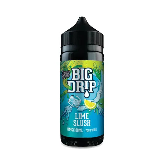 Big Drip 100ml 0mg E-Liquid by Doozy Vape Lime Slush – nicotine-free vape juice with bold, fruity flavors and smooth 70VG/30PG blend