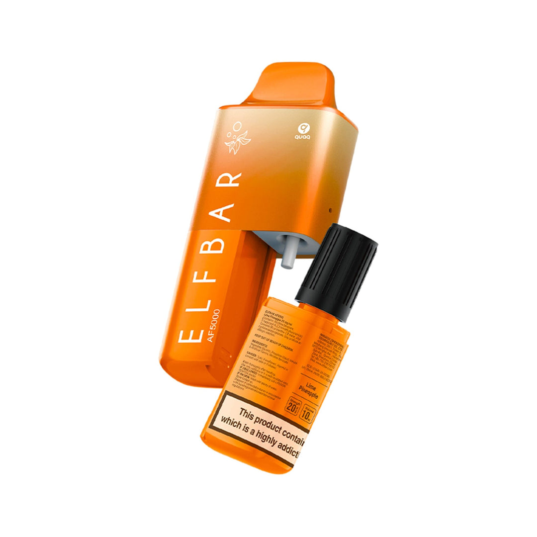 Elf Bar AF5000 Prefilled Pod in Lime Pineapple – compact and efficient pod vape delivering up to 5000 puffs.