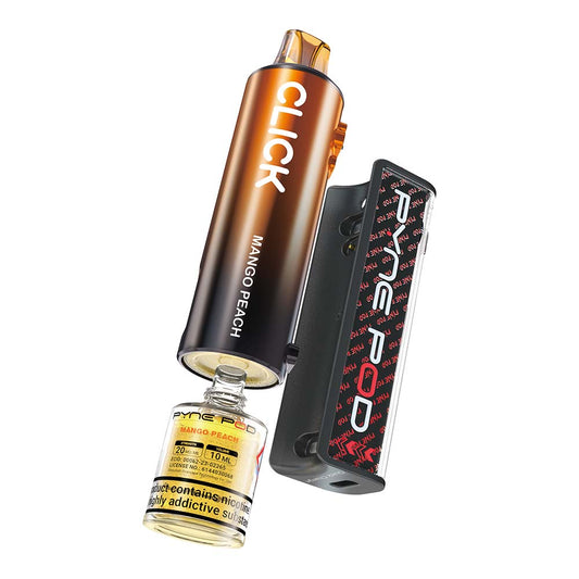 Pyne 50K Prefilled Pod in Mango Peach flavor – sleek, high-capacity prefilled pod with up to 50,000 puffs.