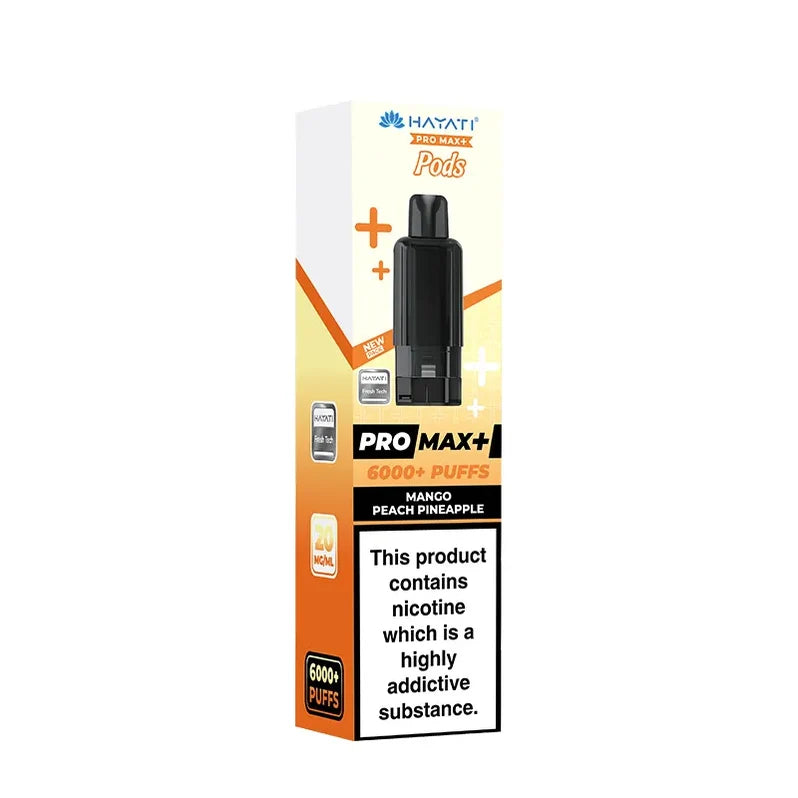 Hayati Pro Max+ 6000 Prefilled Pod in Mango Peach Pineapple – Replacement Pod for Hayati Pro Max 6000 Kit