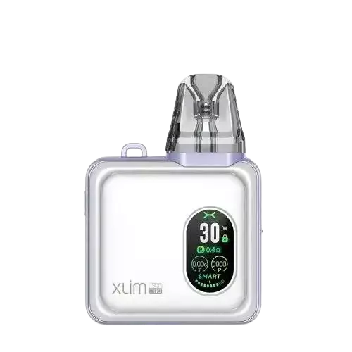 OXVA Xlim SQ Pro Pod Kit in Mauve White – compact and stylish pod vape with a smart display, adjustable power settings, and smooth draw activation.
