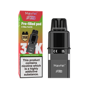 Maxfel Ultra Pro Prefilled Pods with refill containers in refreshing Strawberry Watermelon flavor, designed for long‑lasting smooth nicotine satisfaction and hassle‑free vaping convenience.