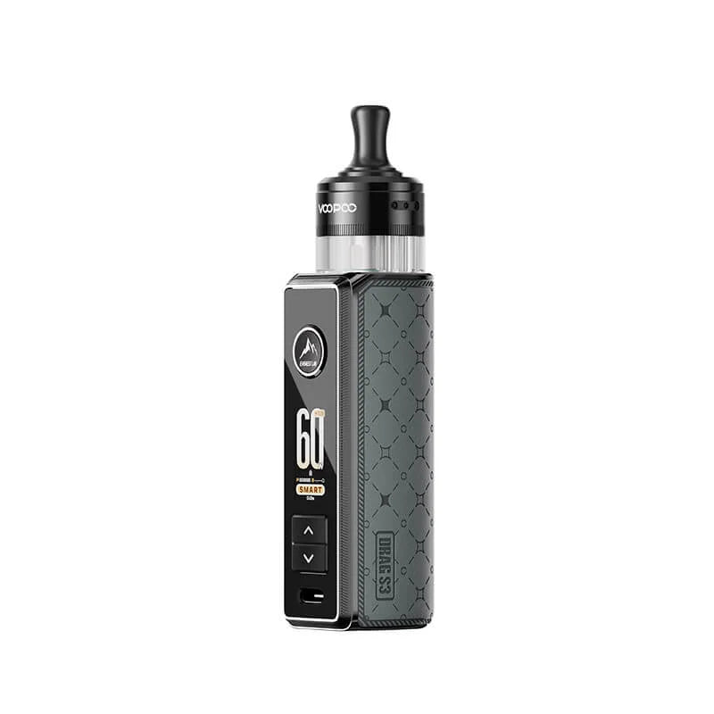 VooPoo Drag S3 Pod Vape Kit Metal Gray – powerful and stylish pod mod with advanced performance and sleek design