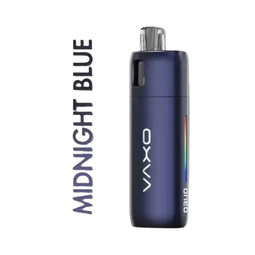 Midnight Blue OXVA ONEO 40W Pod Vape Kit 1600mAh with 2ML Tank & PodsOXVA ONEO 40W Pod Vape Kit in Midnight Blue, equipped with a 1600mAh rechargeable battery, 2ml refillable tank with pods, adjustable airflow, and sleek ergonomic design for smooth MTL and RDL vaping experiences