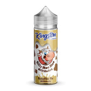 A bottle of Kingston Milkshake - Banoffee Pie e-liquid with a creamy and indulgent design, featuring a cartoon cow and banana slices on the label.