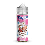 Load image into Gallery viewer, A bottle of Kingston Milkshake - Bubblegum e-liquid vape juice with a label featuring a cartoon cow and bubblegum graphics against a white background.
