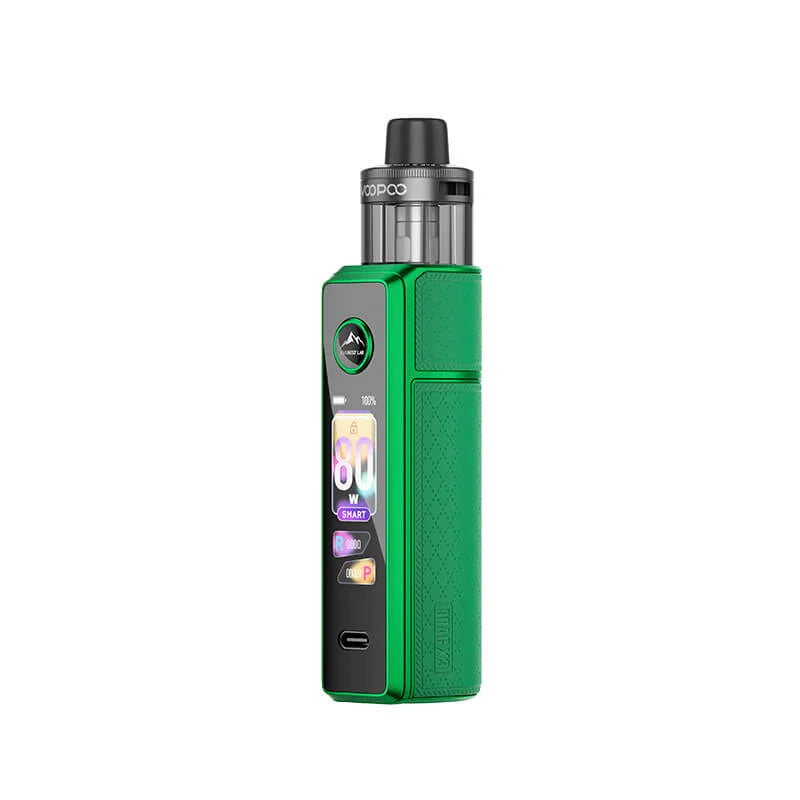 Moss Green VooPoo Drag X3 Pod Vape Kit – advanced pod mod with high power, stylish design, and exceptional performance