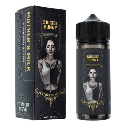 Suicide Bunny 100ml E-Liquid Mother's Milk – premium 0mg vape juice with bold flavors and smooth 70/30 VG PG blend for rich clouds