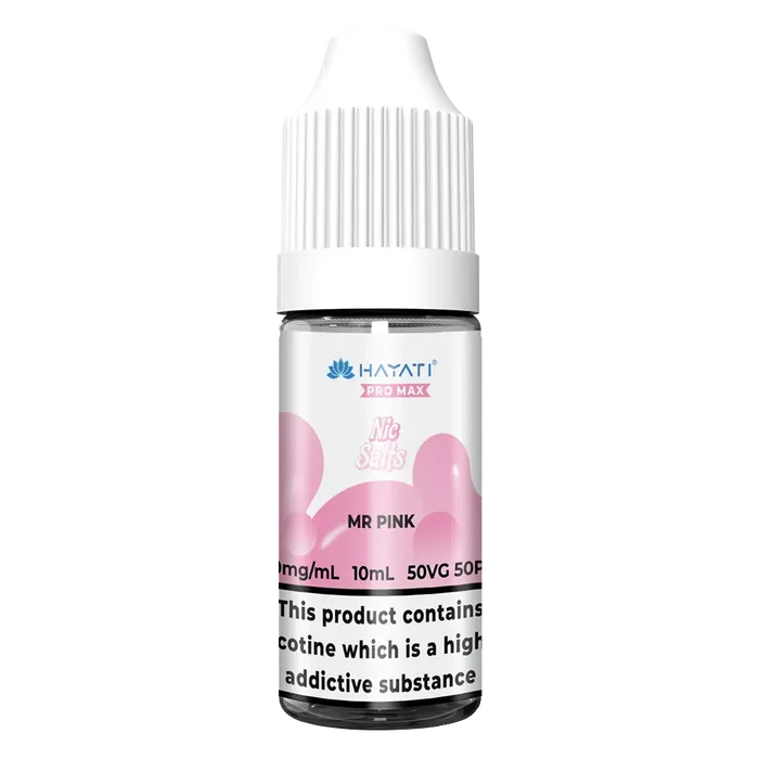 Hayati Pro Max Mr Pink Nic Salt vape juice, delivering smooth nicotine satisfaction and a refreshing vape experience.