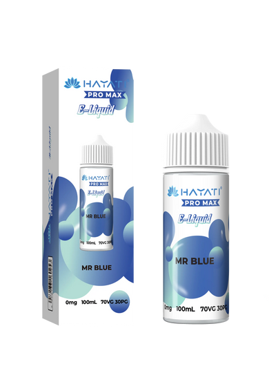 Mr Blue Hayati Pro Max E-Liquid 100ml – no nicotine vape juice with rich flavor and smooth 70/30 VG PG blend