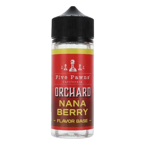 Five Pawns 100ml E-Liquid Nana Berry – premium handcrafted vape juice with complex flavors and smooth 50/50 VG PG blend