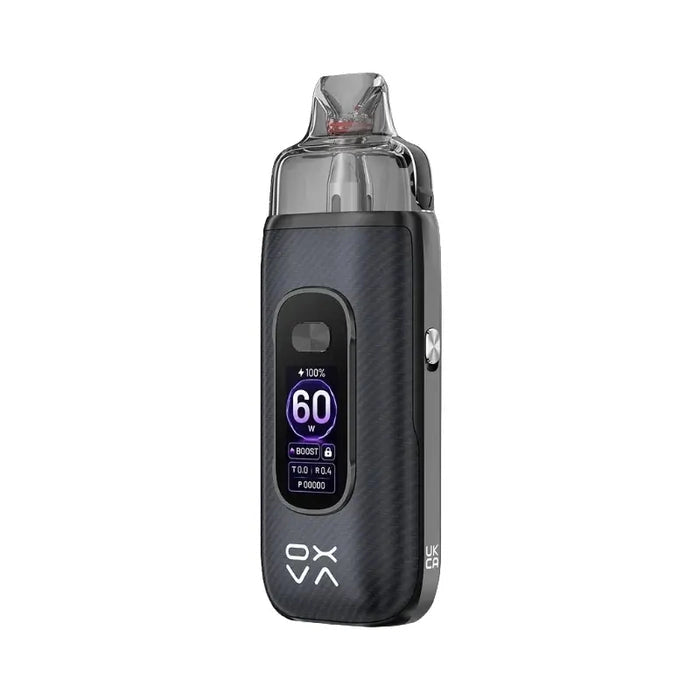 OXVA VPrime 2 Pod Vape Kit in black carbon Colour  – 3400mAh, 60W, 2ml Refillable Pod System