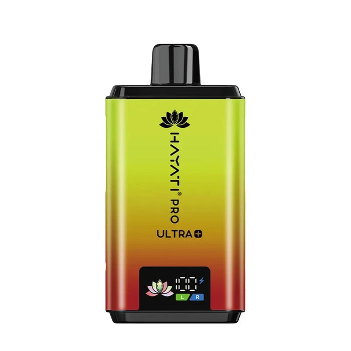Hayati Pro Ultra Plus 25000 Prefilled Pod Kit in Orange Lemon Lime flavor – high-capacity vape device with up to 25,000 puffs.