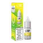Load image into Gallery viewer, Packaging for Pineapple Ice Pukka Juice 5000+ Nic Salt E-Liquid featuring a bottle with pineapple imagery and a yellow background.
