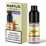 Load image into Gallery viewer, A product image showing a box and a bottle of MARY LIQ Pineapple Ice e-liquid by Lost Mary, indicating it is a nicotine salt vape juice with 10ml volume and 20mg/ml nicotine strength.

