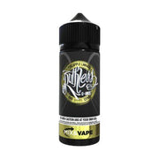 A 100ml bottle of Ruthless brand Pineapple Lemonade e-liquid with a concentration of 0mg/ml, designed for cloud chasers.