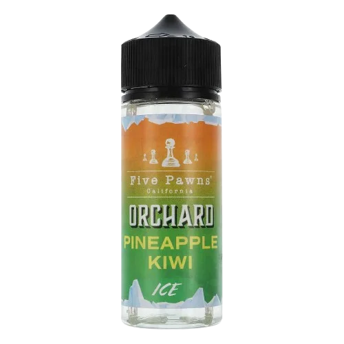 Five Pawns 100ml E-Liquid Pineapple Kiwi Ice – premium handcrafted vape juice with complex flavors and smooth 50/50 VG PG blend