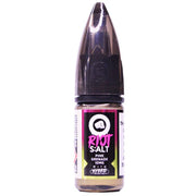 Bottle of Pink Grenade Riot Squad Punx Nic Salts featuring vibrant pink and magenta packaging with bold grenade-shaped raspberry graphics, prominent ‘Punx’ branding, designed for nicotine salt vape devices.