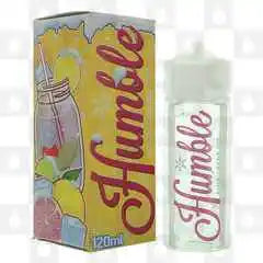 100ml shortfill bottle of Humble Juice E-Liquid in Pink Spark Ice flavor, 80/20 VG/PG ratio for rich flavor and massive clouds, nicotine-free with space for nic shots, perfect for sub-ohm vaping.