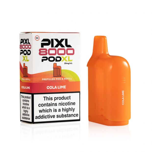 PIXL 8K Prefilled Pods in Cola Lime flavor – compact vape device with up to 8,000 puffs.
