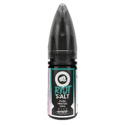 Bottle of Pure Mint Riot Squad Punx Nic Salts with cool mint‑green and teal packaging, featuring frosty mint leaf graphics and bold ‘Punx’ branding, designed for nicotine salt vape devices.