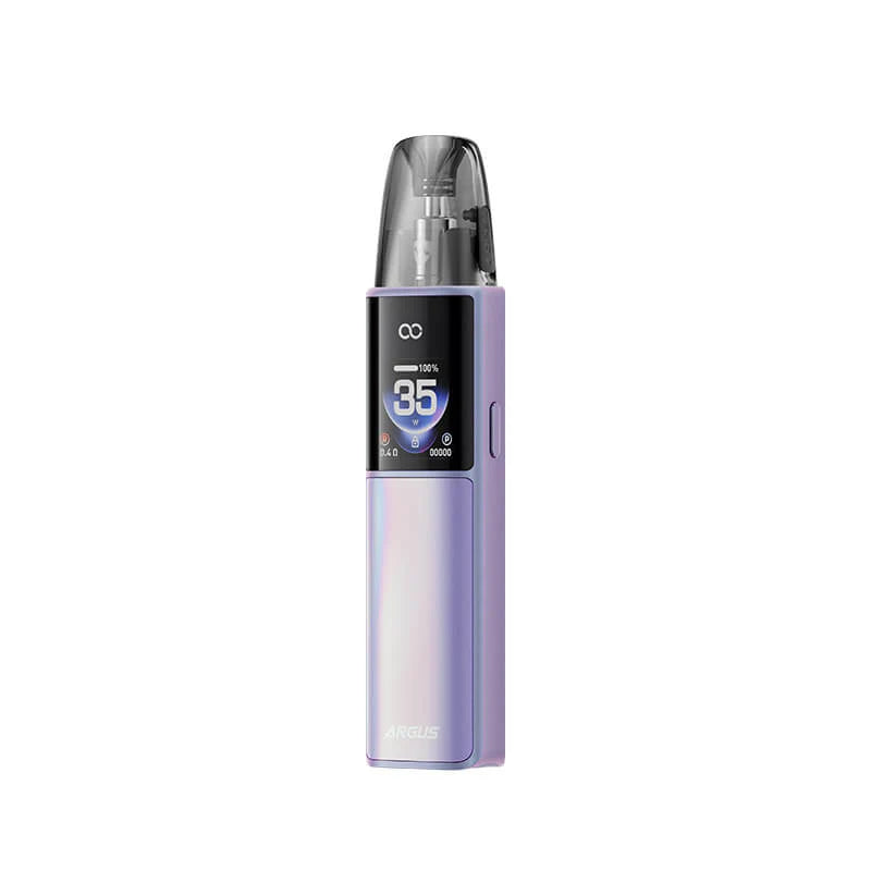 Voopoo Argus G4 Pod Device in Purple colorway with inhale activation feature.