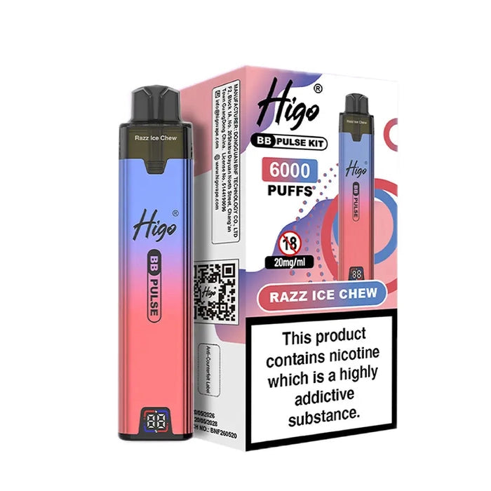 Higo BB Pulse 6000 Razz Ice Chew Prefilled Pod Kit