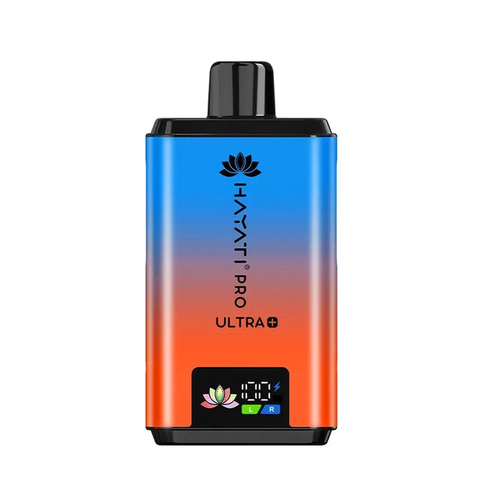 Hayati Pro Ultra Plus 25000 Prefilled Pod Kit in Red Razz GB Blue Razz GB flavor – high-capacity vape device with up to 25,000 puffs.
