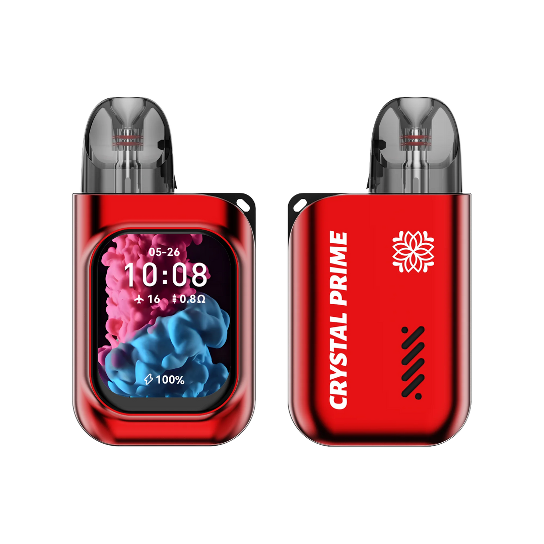 Crystal Prime M3 Smart Pod Vape Kit in Red – advanced smart vape device with sleek design and smooth performance