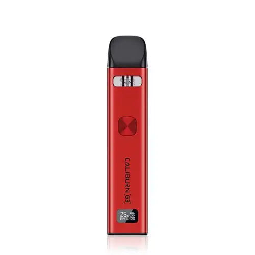 UWELL Caliburn G3 Pod System Kit in Red – streamlined and powerful pod vape with a OLED display, adjustable wattage, and Pro-FOCS flavor technology for enhanced vaping performance.
