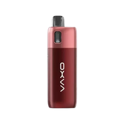 OXVA ONEO 40W Pod Vape Kit in Ruby Red, equipped with a 1600mAh rechargeable battery, 2ml refillable tank with pods, adjustable airflow, and sleek ergonomic design for both MTL and RDL vaping styles
