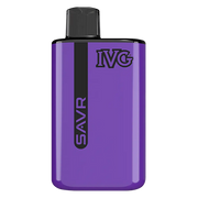 IVG SAVR Prefilled Pod Kit in Blue Sour Raspberry flavor – sleek vape device with up to 10,000 puffs.