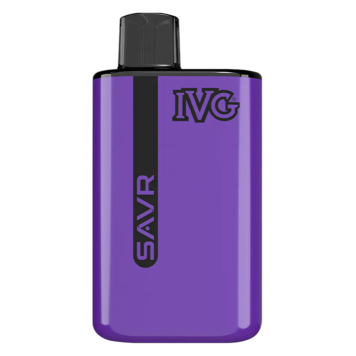 IVG SAVR Prefilled Pod Kit in Blueberry Raspberry flavor – sleek vape device with up to 10,000 puffs.