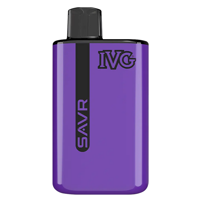 IVG SAVR Prefilled Pod Kit in Grape Ice flavor – sleek vape device with up to 10,000 puffs.