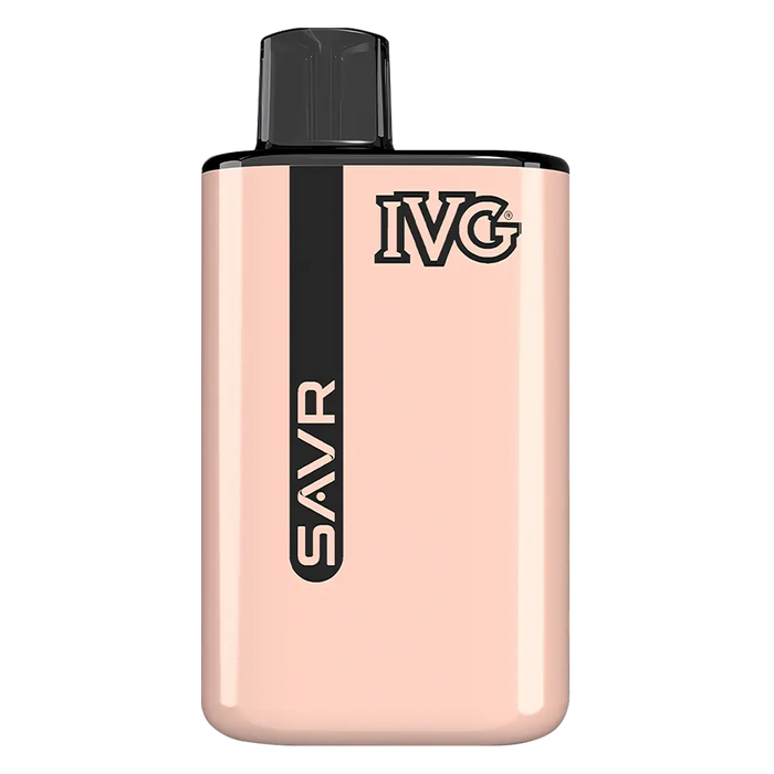 IVG SAVR Prefilled Pod Kit in Peach Ice flavor – sleek vape device with up to 10,000 puffs.
