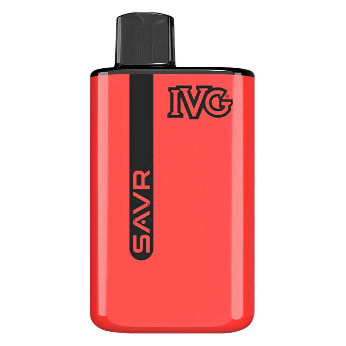 IVG SAVR Prefilled Pod Kit in Red Fusion flavor – sleek vape device with up to 10,000 puffs.