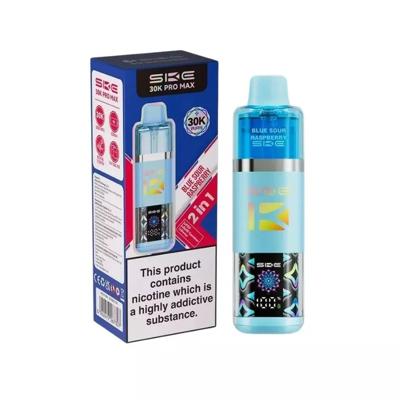 SKE 30K Pro Max 2-in-1 Pod Kit Blue Sour Raspberry – dual-flavor, high-performance vaping device