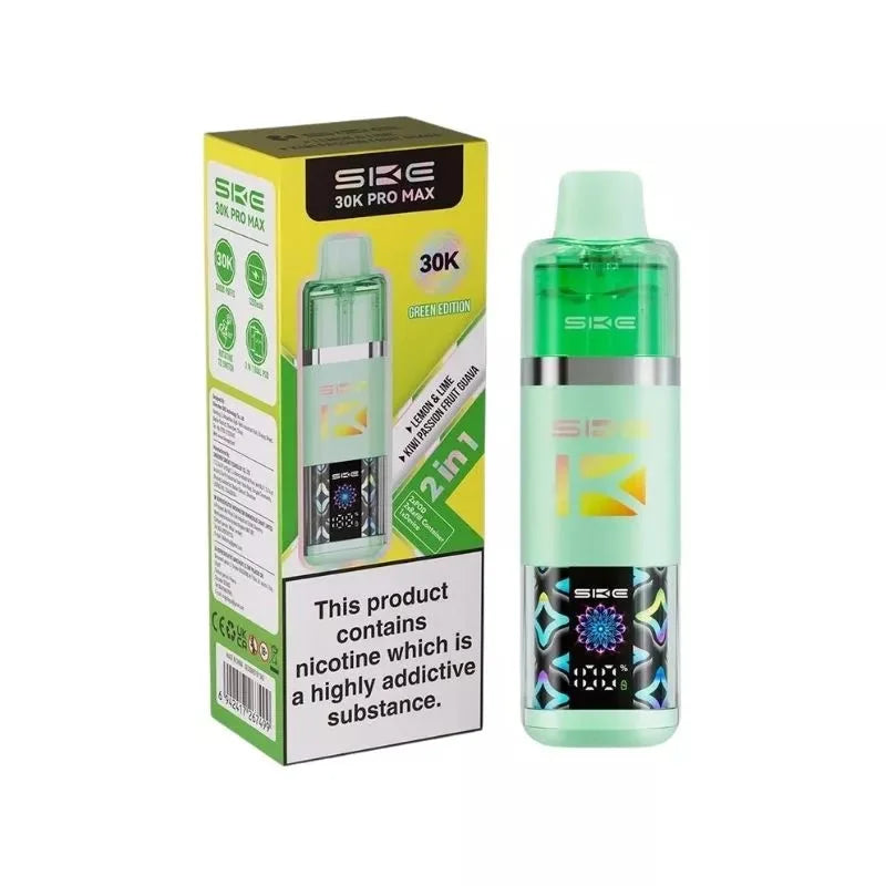 SKE 30K Pro Max 2-in-1 Pod Kit Green Edition – dual-flavor, high-performance vaping device